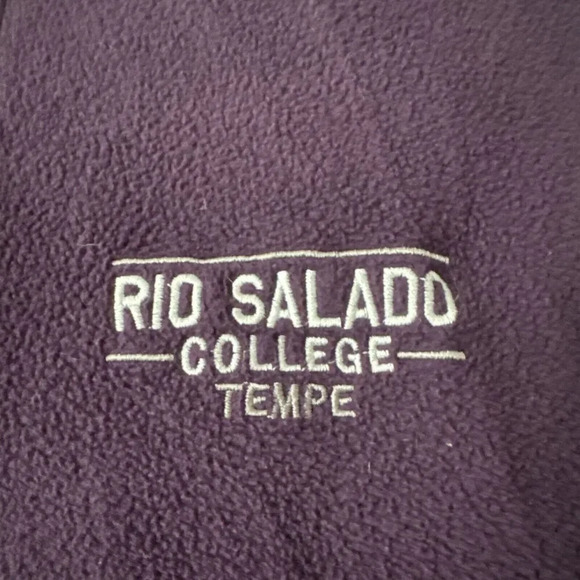 Rio Salado College Purple Fleece Pullover Quarter Zip MV Sport XS - Picture 2 of 11